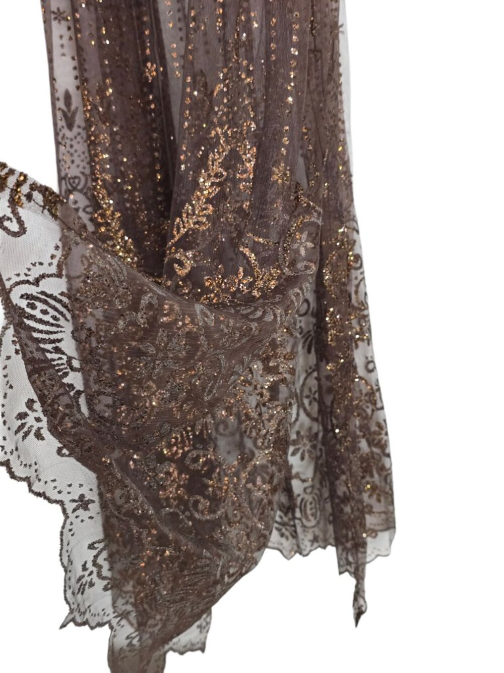 Free People Intimately Shaved Chocolate Brown Sheer Maxi Dress Medium NWT - Picture 7 of 14